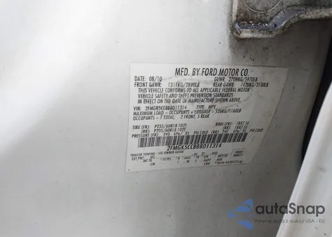 2011 Ford Flex Sel z USA, uszkodzony, nr VIN 2FMGK5CC8BBD11314